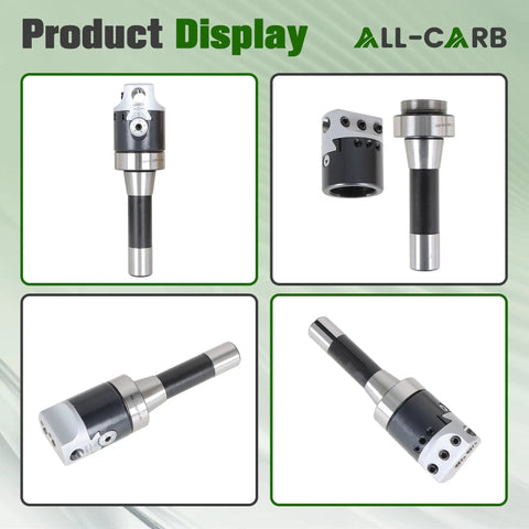 2 Inch Boring Head With R8 Shank 9 Piece Pro Grade Carbide Boring Bar Set Half Inch Boring Bars Milling Head Kit With Micrometer Lead Screw