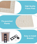3D String Art Kit For Adults Beginners DIY Sea Turtle Craft Includes All Accessories And Frame Easy Poke Board Setup Home Wall Decor Perfect Holiday Gift For Christmas And Mother's Day showing frame plate, pre-punched planks, and bracket