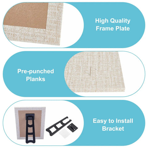 3D String Art Kit For Adults Beginners DIY Sea Turtle Craft Includes All Accessories And Frame Easy Poke Board Setup Home Wall Decor Perfect Holiday Gift For Christmas And Mother's Day showing frame plate, pre-punched planks, and bracket