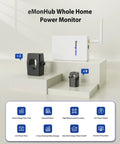 eMonHub Whole Home Power Monitor with clamps, AI Powered Smart Energy Monitor Home Circuit Tracker Real Time Electric Usage Meter Home Assistant Compatible.
