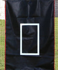 Batting Cage Kit With 4x6 Heavy Vinyl Backstop And Target Zone Large 50 Ft Setup Easy Entry Door One And A Half Inch Powder Coated Steel Frame Corners Sag Resistant Gauge 24 Netting For Backyard Baseball Practice black backstop with target