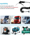 Truck Air Duster Gun With Five Meter Recoil Hose For Cab To Sleeper Seat Cleaning Compatible With Six Millimeter Hoses Diagram