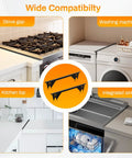 Stove Gap Covers 25.6 Inch Long And 0.4 Inch Wide Aluminum Gap Guards For Counter Sides showing compatibility in multiple kitchen setups