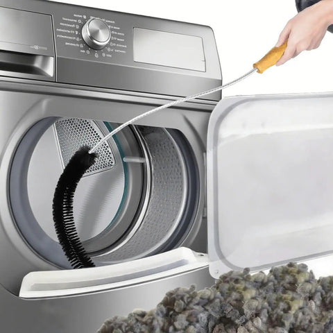 Extra Long 47.2 Inch Dryer Lint Brush Vent Cleaner Tool for Lint Trap Cleaning in dryer with open door