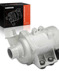 Heavy Duty Electric Water Pump For BMW Sedans And Coupes Top Tier Cooling System Upgrade close-up view with aluminum body.