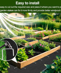 Image showing a garden with raised beds on a 2 Pack Recycled Felt Mulch Mat Roll for Landscaping 8.2 Ft by 2 Ft Black Garden Pathway Fabric.