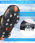Upgraded Ice Cleats For Shoes And Boots With 12 Stainless Steel Spikes No Slip Traction Cleats For Snow And Ice built for winter