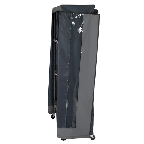 Heavy Duty Garage Shelf Cover With Weather X Fabric, Water-Resistant Backing shown folded, side profile