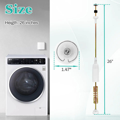Washer next to 26-inch Suspension Rod Upgrade Kit For Front Load Washer Models WT1101VW WT4870CW with AJK72909308