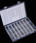 280 Pieces Roll Pin Set M1.5 M2 M2.5 M3 M4 M5 M6 M8 Stainless Steel With Box Slotted Spring Pins Assortment Kit Dowel Pins