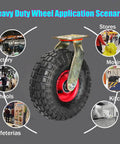 Rugged Heavy Duty Industrial Caster Wheels With Side Brakes Swivel Casters For Furniture And Workbenches Utility Carts Built