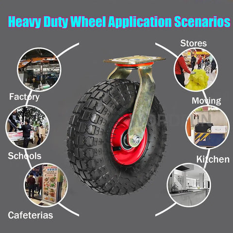 Rugged Heavy Duty Industrial Caster Wheels With Side Brakes Swivel Casters For Furniture And Workbenches Utility Carts Built