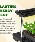 Seed Starting Grow Light Kit With Full Spectrum LEDs Adjustable Height Integrated Tray And Timer For Indoor Seedlings Energy Efficient Long Lasting Plant Light For Your Home Grow with seedlings and adjustable height feature