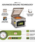 VacMaster VP230 chamber vacuum sealer, stainless steel kitchen appliance with front control panel (Amazon).