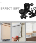 Upgrade Your Blinds With This Heavy Duty Solar Roller Shade Kit Featuring Secure Ball Lock And Elastic Cord Design For Durable Outdoor Use Or Office Window Repairs That Hold Up To Tough Wind. black roller shade repair kit with ball locks and cords