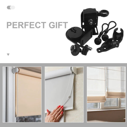 Upgrade Your Blinds With This Heavy Duty Solar Roller Shade Kit Featuring Secure Ball Lock And Elastic Cord Design For Durable Outdoor Use Or Office Window Repairs That Hold Up To Tough Wind. black roller shade repair kit with ball locks and cords
