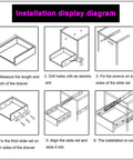 Installation steps for Beefy 550mm Full Extension Drawer Slides With Lock And Ball Bearing Guide Rails 120kg Load Capacity Durable Runners