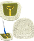 Wicked Large 15 Inch 100 Percent Cotton Wedge Dust Mop Head Replacement with thick yarn for effective dust cleaning.