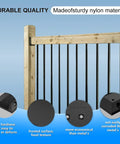 Ten Pack Deck Railing Bracket Connectors For 2x4 Posts 1.5 By 3.5 Inch Nylon shown with wooden railings