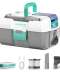 Badass 24V Cordless Wet And Dry Shop Vacuum With Two Gallon Bucket And Brushless Motor Featuring Handy Touchscreen and accessories.