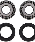 Harley Wheel Bearing Seal Kit Replacement 25-1001 with Double Lip TC Seals and Stainless Garter Spring visible in image