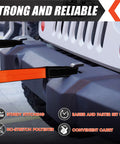 Heavy Duty Lift Sling Straps 2x15Ft Pack 18800 Pound Capacity Eye To Eye Nylon Rigging Straps shown securing a vehicle bumper