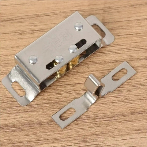 Double Roller Catch Stainless Steel Door Latch Touch Type Anti Riot Lock For Cabinets Cupboards And Home Use 20 Pairs Pack