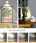 Cordless Battery Operated Spotlight With Remote And Button Control showing dimmable uplighting for wall art display