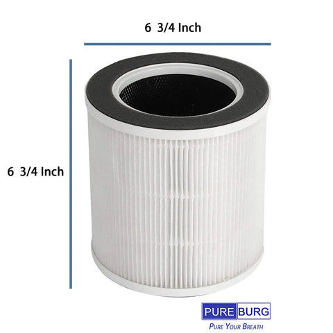 Replacement 2 Pack Filter for HOKEKI VK6067B and Ultima Cosa Aria Fresca 300 Air Purifier H13 HEPA, size 6.75 inch