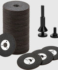 50 Pack 2 Inch Die Grinder Cut Off Wheels With 3/8 Inch Arbor For Air Grinders And Rotary Tools Includes 1/4 Inch Stem Mount Mandrel Kit For Mounting Small Discs Pro Grade Mini Metal Cutter Discs For DIY Projects.