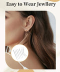 Woman using Pro Grade Piercing Kit With Ball Grabber And 16G 18G Tapers For Easy No Fuss Jewelry Changes in ear