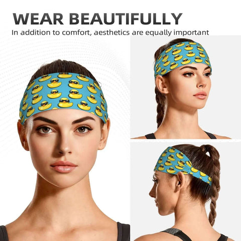 Sunglasses Print Headbands For Women And Men Moisture Wicking Sweat Bands For Running Gym Workouts Breathable Polyester