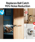 Close-up of Hidden Magnetic Door Ball Catch Set Adjustable Hardware With Stainless Steel Strike Plate Noiseless Strong Suction