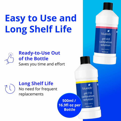 Pro Grade PH Calibration Kit For 4 Point 0 And 7 Point 0 For PH Meter And PH Pen Calibration To Keep Nutrient Solutions Balanced NIST Traceable For Hydroponics Gardens And Grow Tents 500 Ml Each Bottle