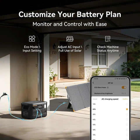 Your All In One Portable Power Station With 960Wh LiFePO4 Battery And 1500W Pure Sine Wave Output, Solar Generator With UPS