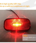 Red 3.9 Inch LED Side Marker Light For Automotive Front And Rear Clearance Indicator For RV Camper Trailer 12V DC Low Power