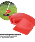 Rugged Brushcutter Guard For Straight Shaft Trimmers Red Plastic 28x17cm One Piece Shield Fits Most Straight Shaft Machines
