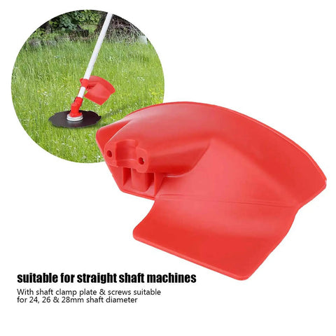 Rugged Brushcutter Guard For Straight Shaft Trimmers Red Plastic 28x17cm One Piece Shield Fits Most Straight Shaft Machines