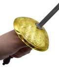 Hand gripping Cosplay Ready 25 Inch Plastic Fencing Foil Sword, Lightweight Silver And Black Knight Rapier Prop with gold guard