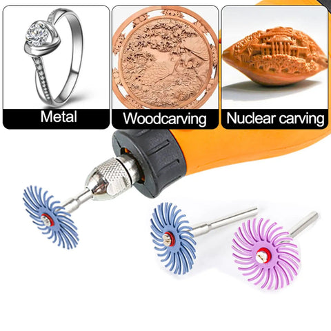 88pcs 1 Inch Radial Bristle Disc Kit With 3mm Shank For Rotary Tools Pro Grade Detail Abrasive Wheel For Jewelry Wood And Metal Polishing