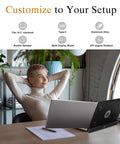 Portable USB Dual Monitor For Laptop With 14 Inch FHD 1080p Second Travel Display For MacBook Pro 16.2 Inch On The Go Extender