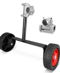 Adjustable Support Wheels For Weed Trimmer 26Mm And 28Mm black frame with red wheels, height adjustable for better balance during use.
