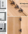 Heavy Duty Soft Close Cabinet Hinges 2 Pack No More Door Slams Smooth As Butter Satin Nickel adjustable feature shown