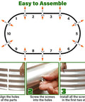 Assembly steps for Oval Raised Garden Bed Kit 2 Pack 4x2x1 Feet Galvanized Planter Beds With Safety Edging No Fuss Easy Setup