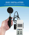 Replacement Wind Screen For Digital Sound Meters That Keeps Gusts From Messing With Readings Durable Shield Easy Snap On Fit For Most Models Ideal Wind Noise Reduction For Accurate Noise Measurements hand-held black foam cover on sound meter