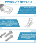 304 stainless steel pipe clamps 15x15mm with screws detail