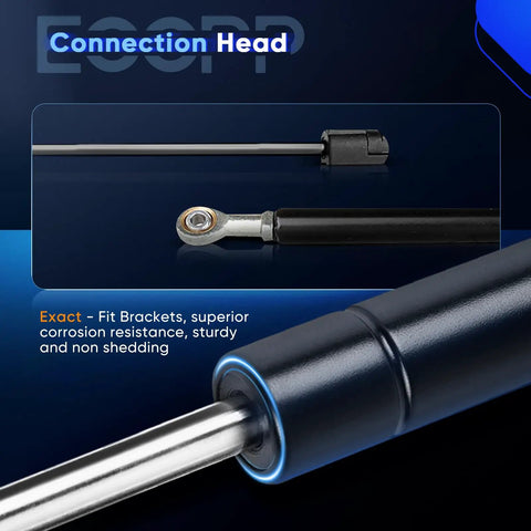Close-up of Ford Explorer Rear Window Lift Supports Gas Struts Set Of 2 For 1991-2001 Models showing connection head details.
