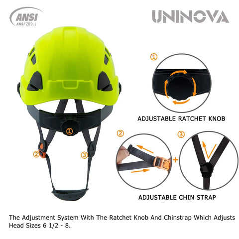 Pro Grade Safety Hard Hat With Visor For Construction Workers ANSI Z89.1 Type I Class C Approved Adjustable helmet