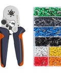 Get A Sweet Deal On This Heavy Duty Ratchet Crimping Tool Kit For Pros And DIYers With 1200 Insulated Wire Terminals Plus HSC8 Connectors For electrical repair
