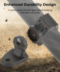 One Piece UTV Flag And Whip Light Mounting Bracket For 1.75 To 2 Inch Roll Bar Cage with 12-tooth gear lock